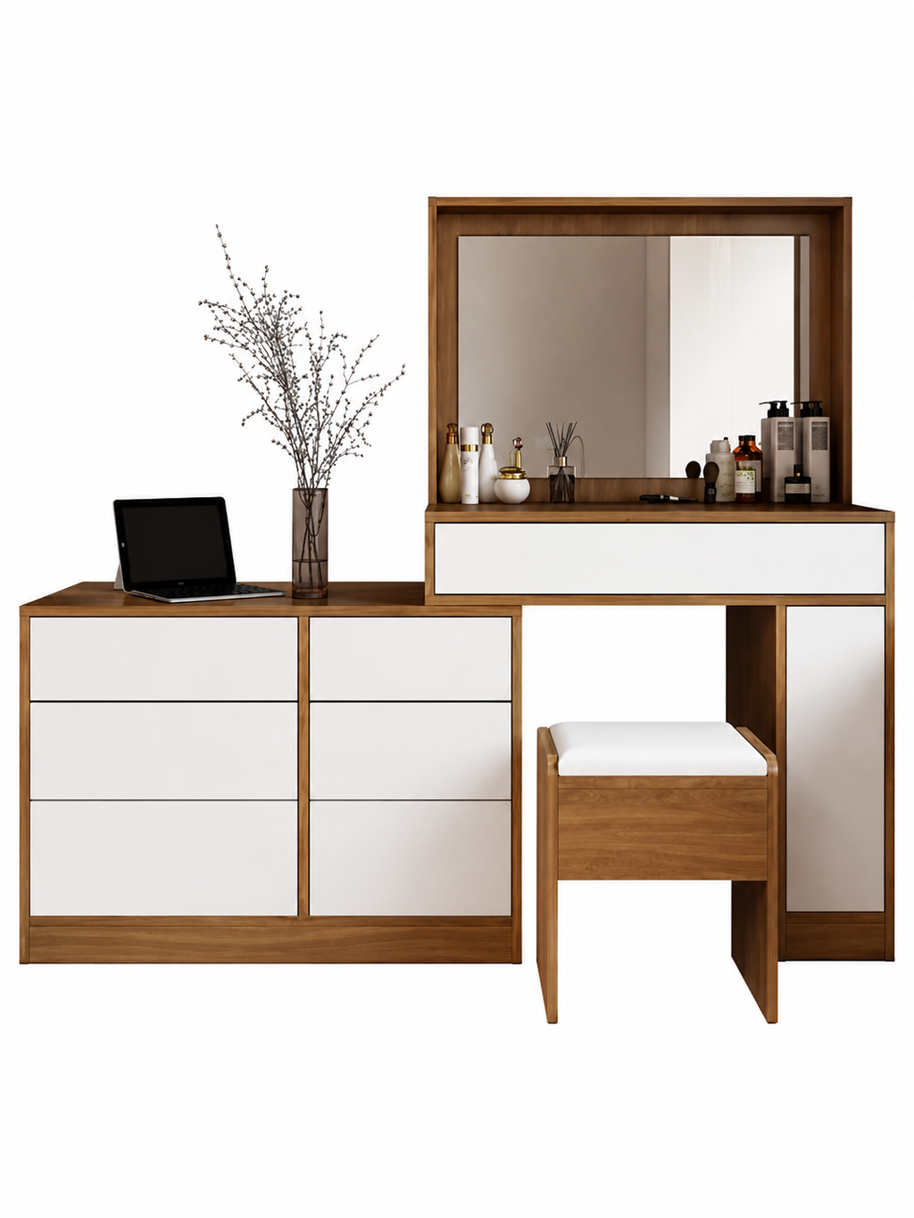Tocador Contemporáneo Caldo Marrón 180cm
