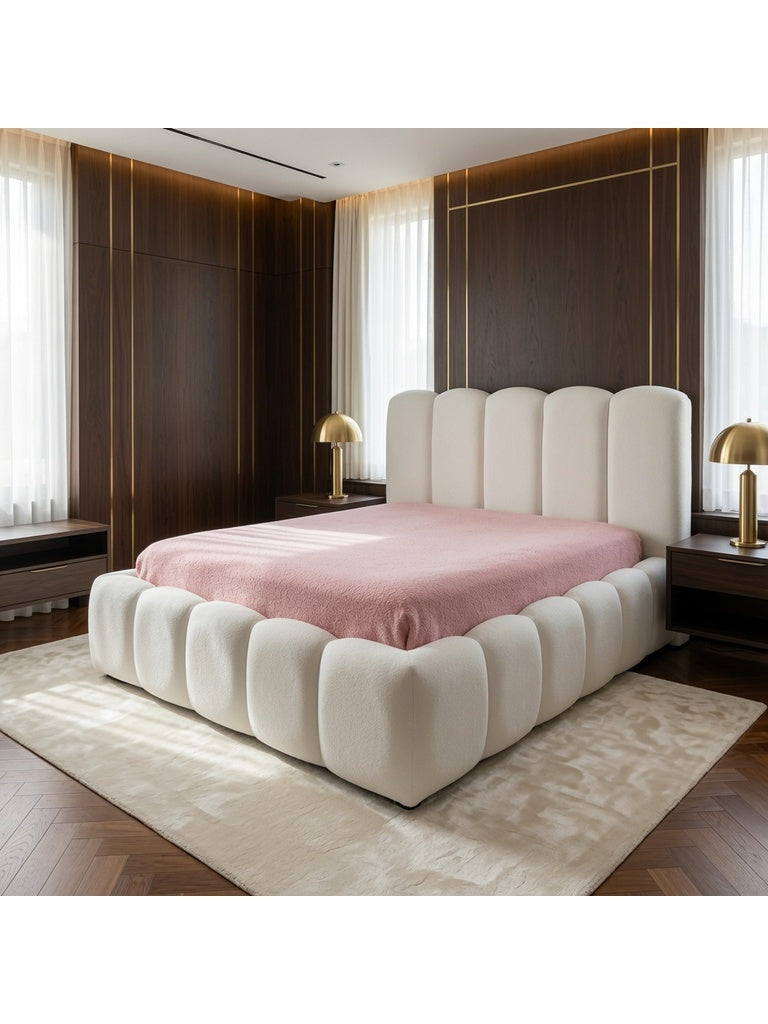 Cama Box Amira Natural 2 Plazas Tarima + Cabecera TU MESITA