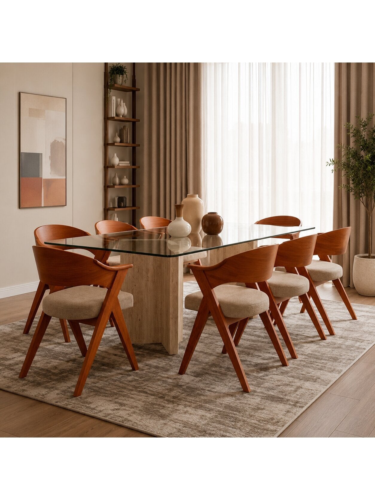 juego de comedor montreal nórdico 8 sillas
