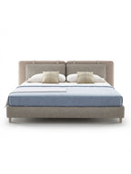 Cama Box Thalia Queen Taupe Tarima + Cabecera TU MESITA