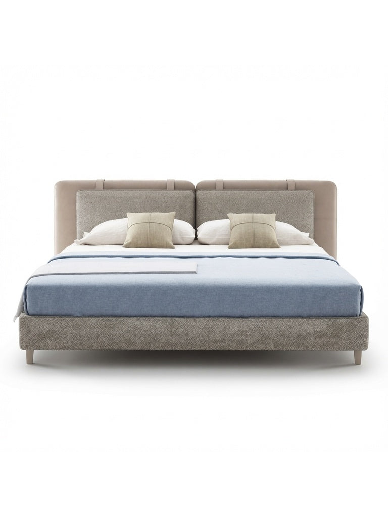 Cama Box Thalia Queen Taupe Tarima + Cabecera TU MESITA