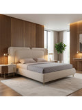 Cama Box Renee con Alero 2 Plazas Taupe Tarima + Cabecera TU MESITA