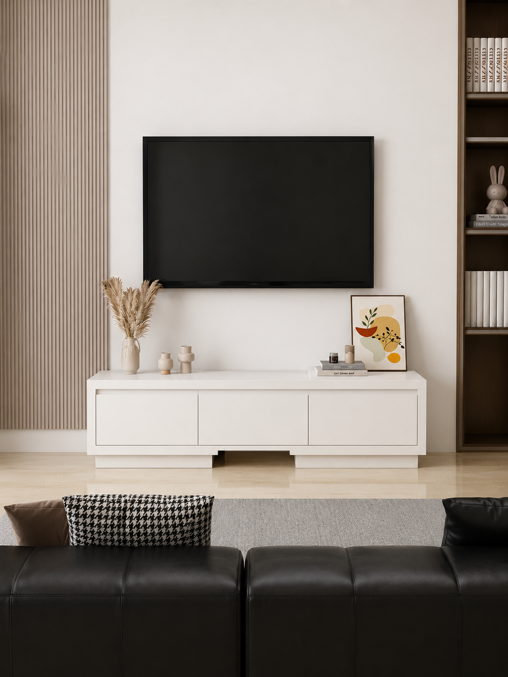 Mesa de TV Expandible Mallorca color Blanco 3 cajones TU MESITA