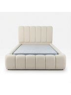 Cama Box Naia King Crema Tarima + Cabecera TU MESITA
