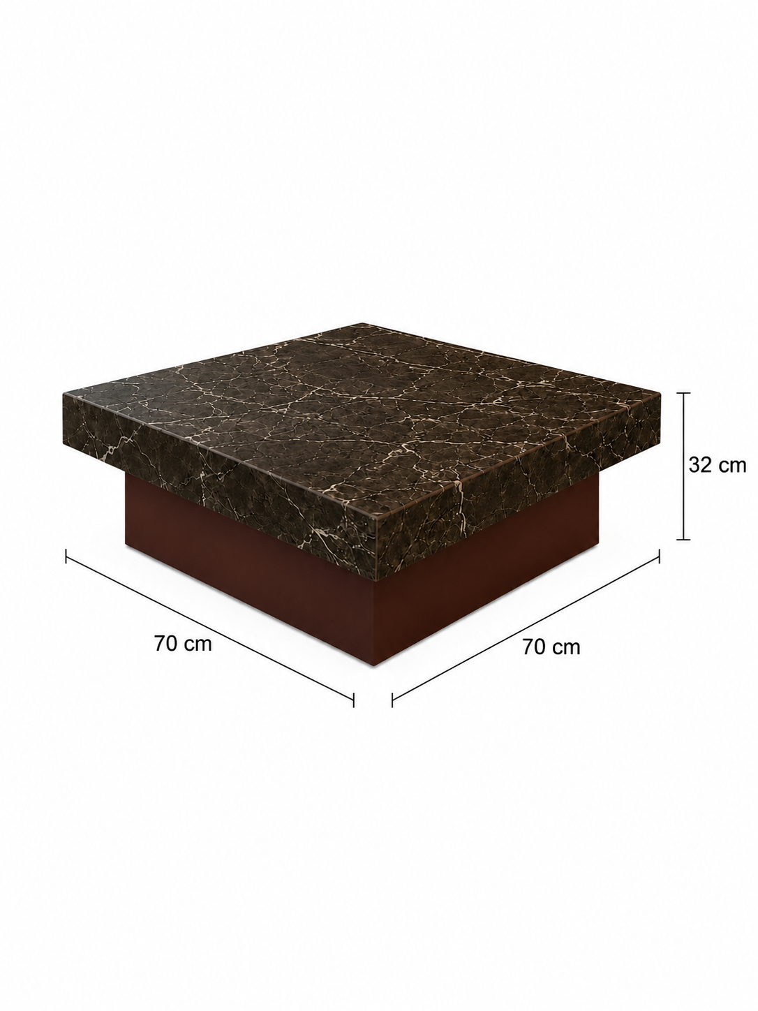 Mesa de Centro Moderna Nero TU MESITA Burdeos y Mamba
