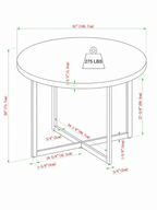 MESA DE COMEDOR CIRCULAR TU MESITA POLO COLOR DUNA