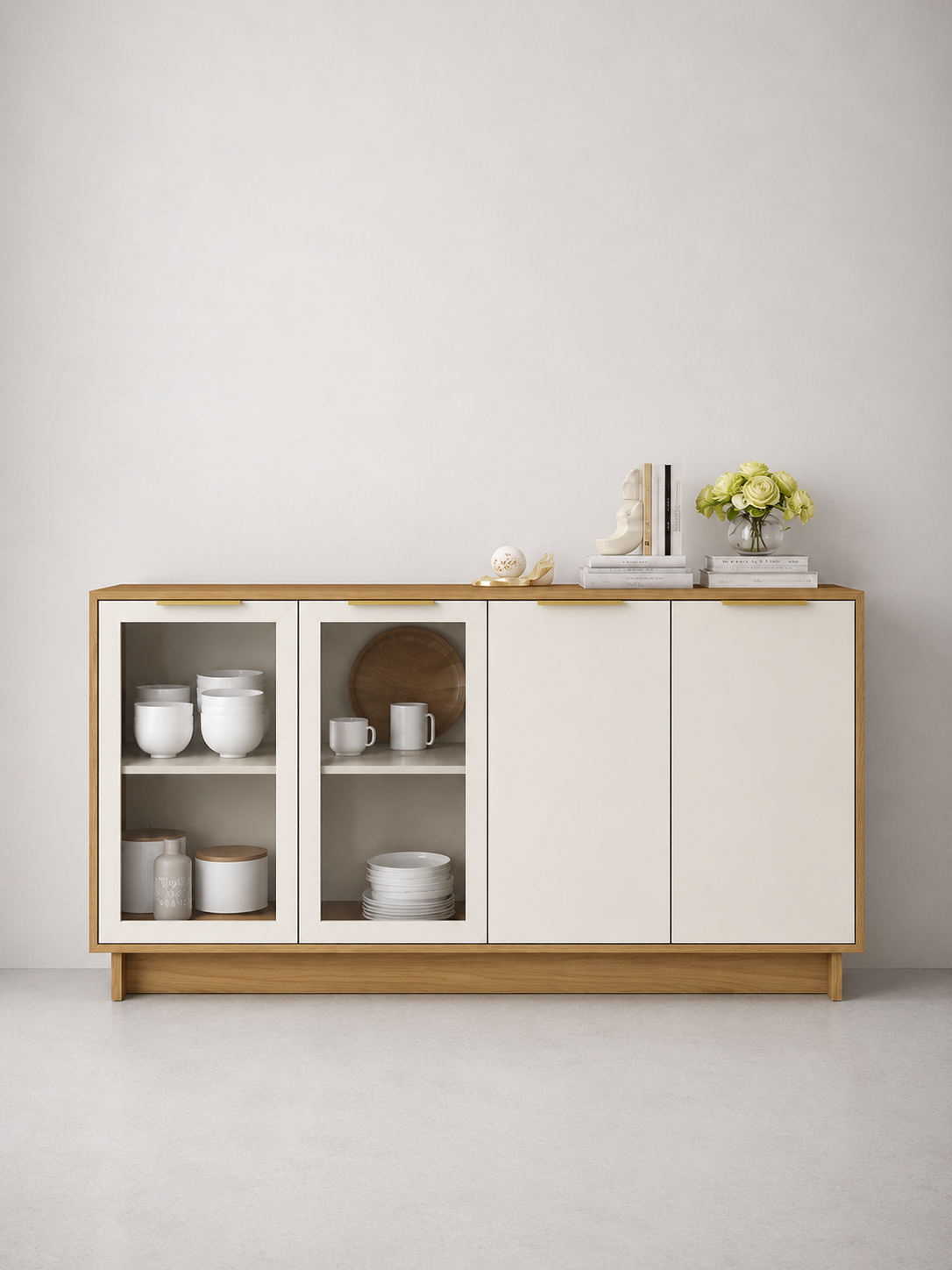 Aparador Vajillero Moderno Willy 160cm Blanco TU MESITA