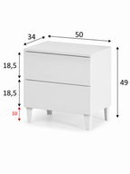MESA DE NOCHE MODERNA TU MESITA GLORIA 50CM