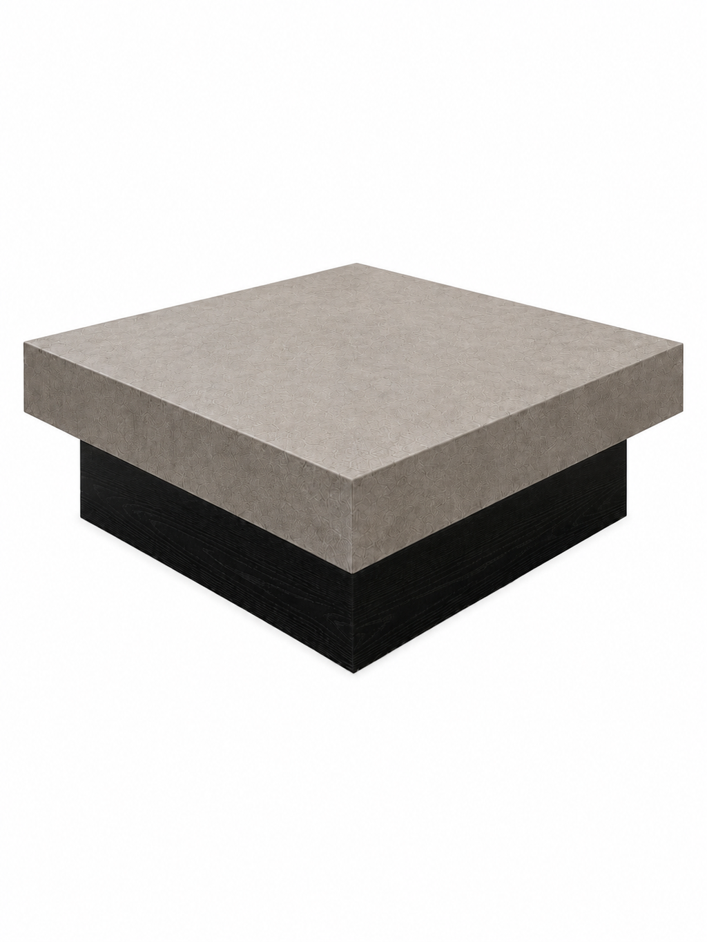 Mesa de Centro Moderna Nero TU MESITA Cemento y Roble Negro
