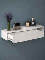 Recibidor Flotante Aura con Espejo color Blanco TU MESITA