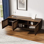 APARADOR MESA DE TV RYU COLOR MARRÓN 3 PUERTAS TU MESITA