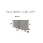 Aparador Moderno 4 puertas 2 cajones interiores Rua color Blanco/Duna TU MESITA