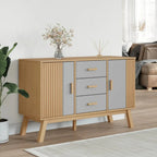 Aparador Moderno Hilary color Haya/Gris TU MESITA 2 puertas 3 cajones