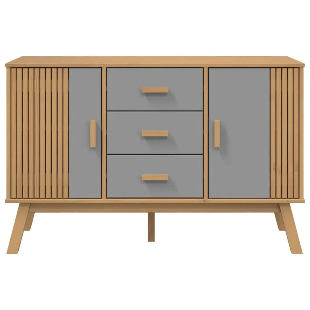 Aparador Moderno Hilary color Haya/Gris TU MESITA 2 puertas 3 cajones
