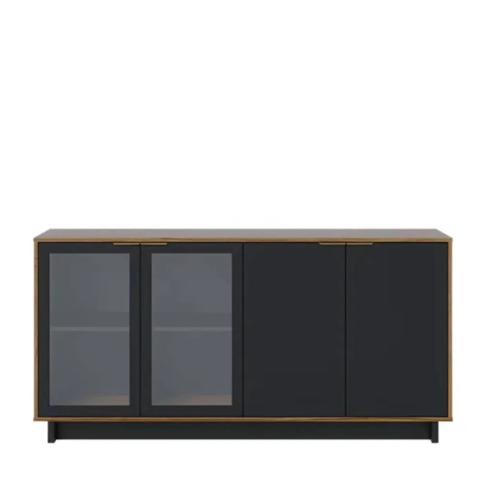 Aparador Vajillero Moderno Willy 160cm Negro TU MESITA