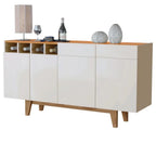 Aparador elegante 4 puertas Dario color Blanco/Duna TU MESITA