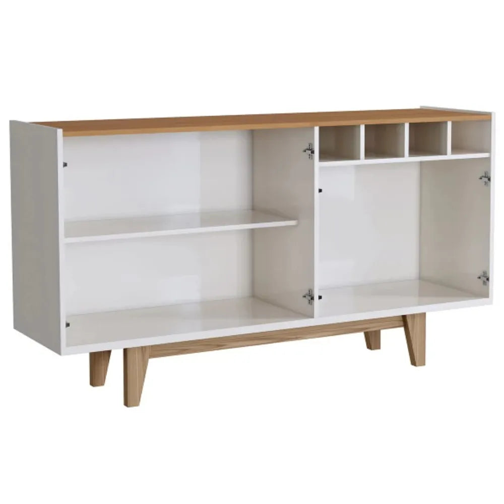Aparador elegante 4 puertas Dario color Blanco/Duna TU MESITA