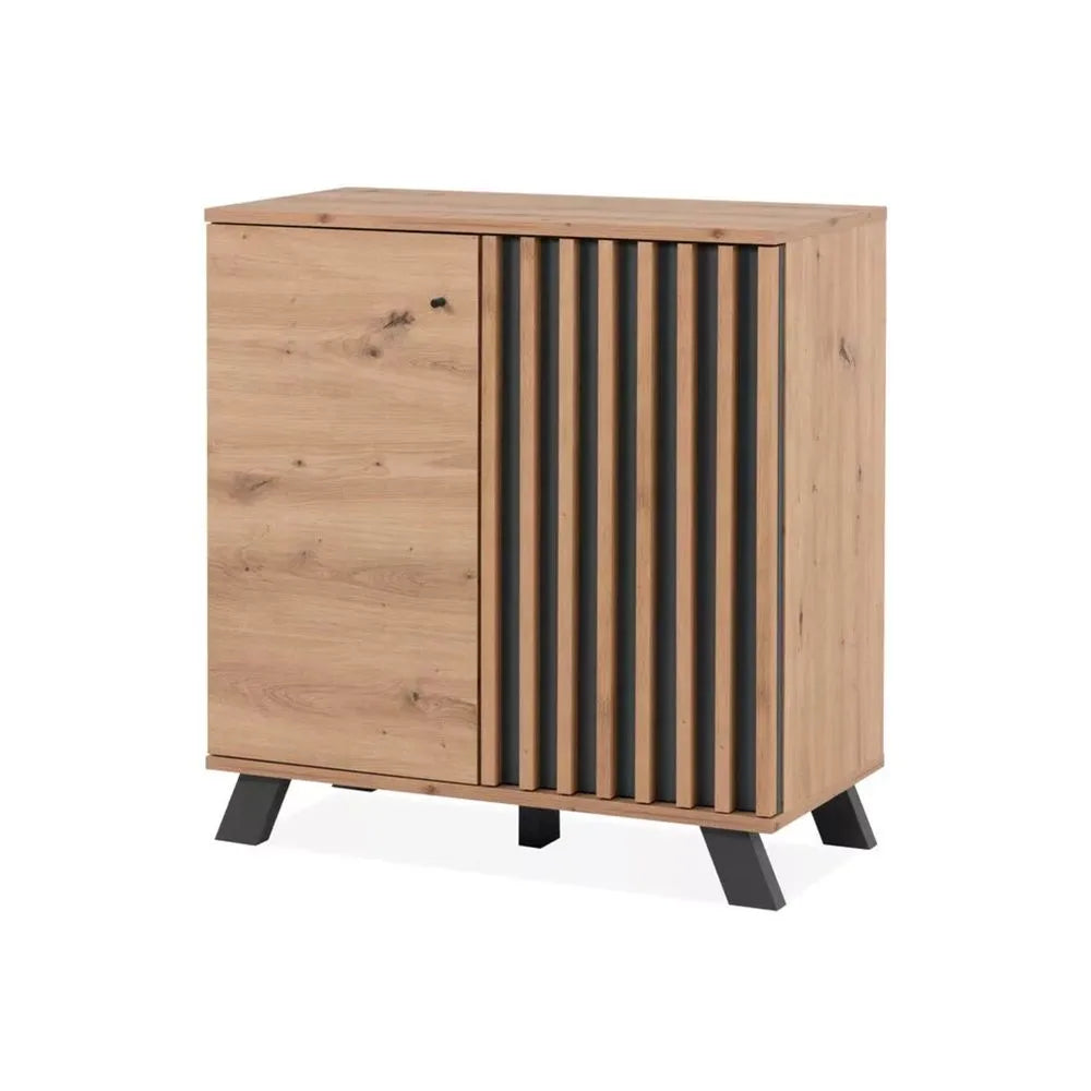Aparador moderno 2 puertas Ramiro color Duna/Negro TU MESITA