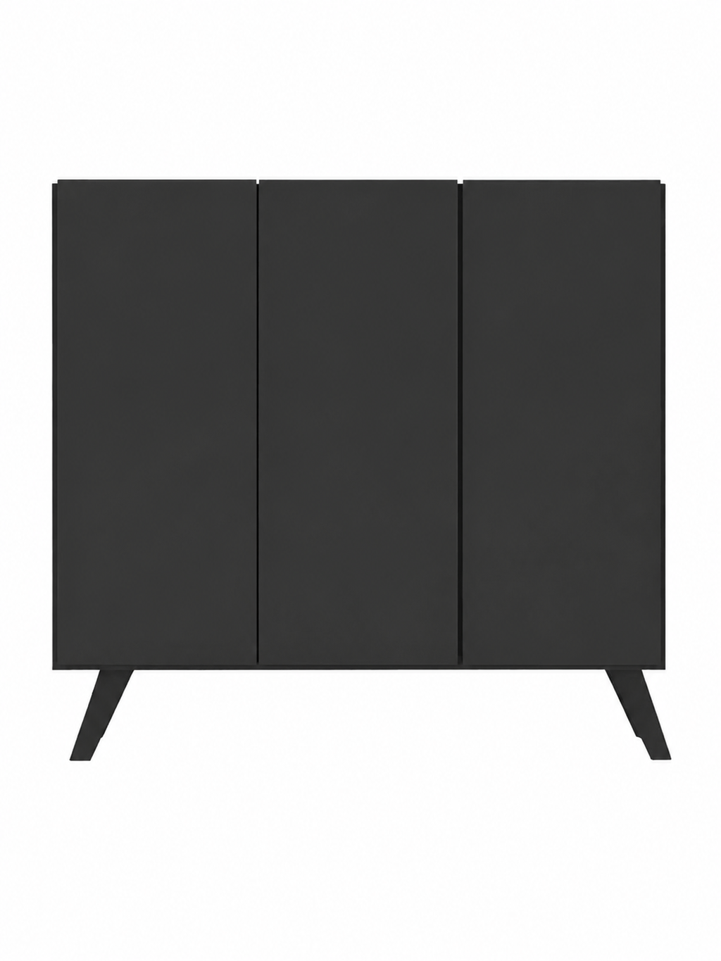 ZAPATERA TU MESITA NINA NEGRO MODERNA 3 PUERTAS