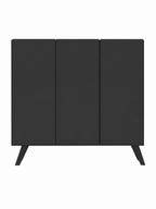 ZAPATERA TU MESITA NINA NEGRO MODERNA 3 PUERTAS