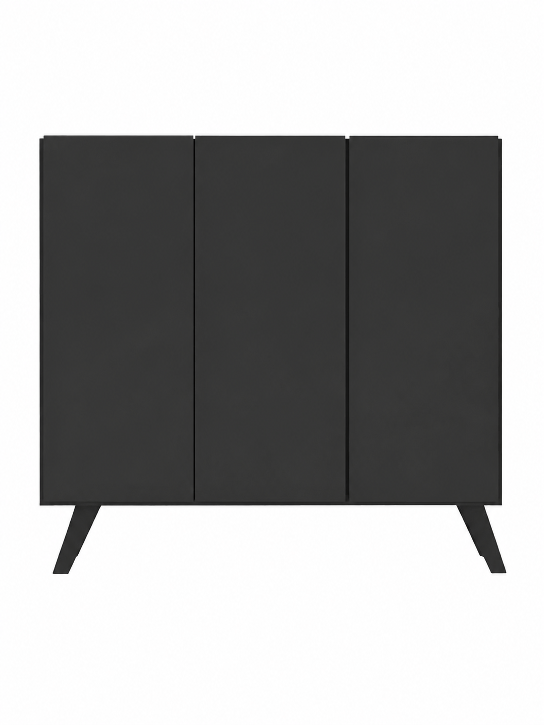 ZAPATERA TU MESITA NINA NEGRO MODERNA 3 PUERTAS