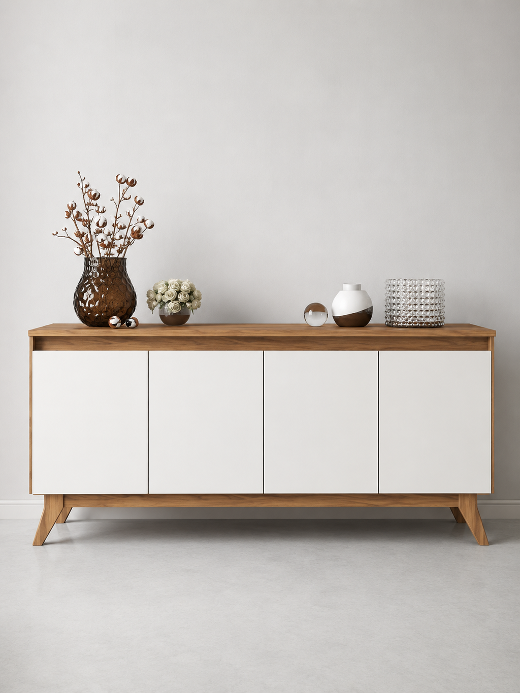 Aparador Vintage Moderno David 156cm 4 Puertas