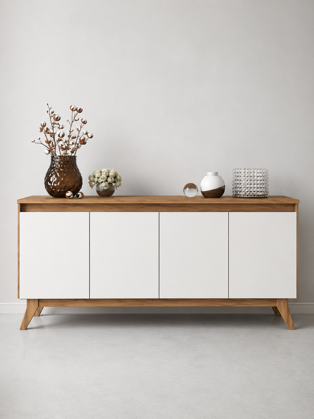 Aparador Vintage Moderno David 156cm 4 Puertas