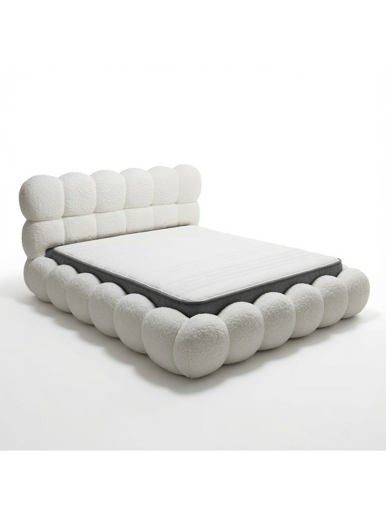 Cama Box Celine 2 Plazas Blanco Tarima + Cabecera TU MESITA
