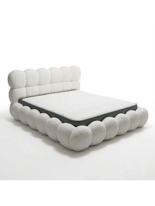 Cama Box Celine 2 Plazas Blanco Tarima + Cabecera TU MESITA