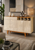 Aparador elegante 4 puertas Dario color Blanco/Duna TU MESITA