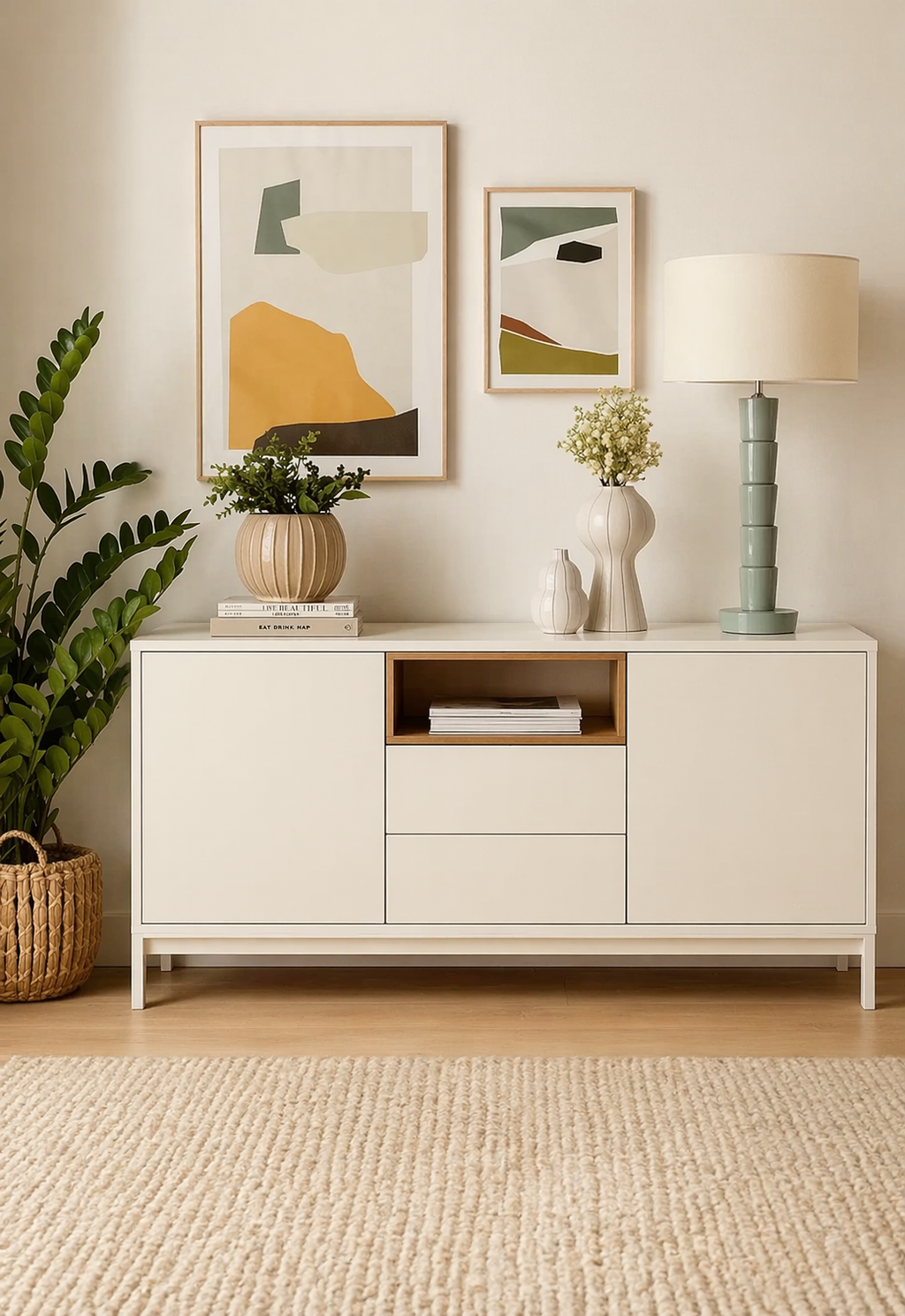Aparador Contemporáneo Divós Blanco 150cm