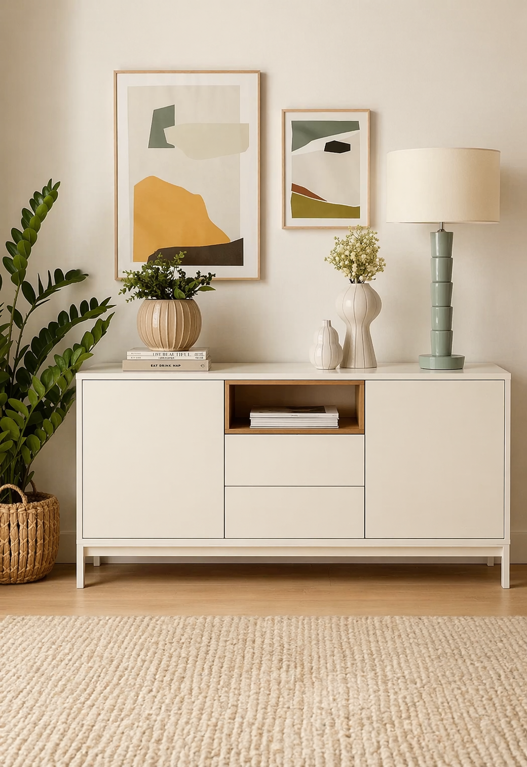 Aparador Contemporáneo Divós Blanco 150cm