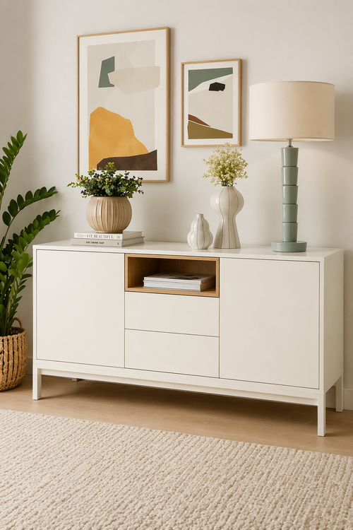 Aparador Contemporáneo Divós Blanco 150cm