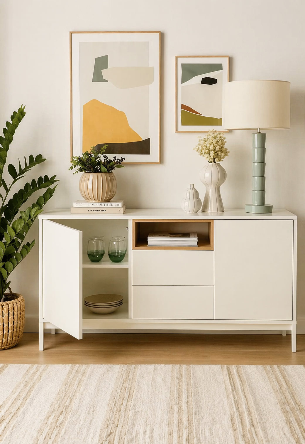 Aparador Contemporáneo Divós Blanco 150cm