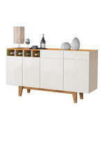 Aparador elegante 4 puertas Dario color Blanco/Duna TU MESITA