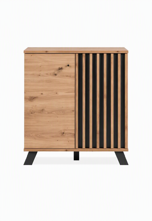 Aparador moderno 2 puertas Ramiro color Duna/Negro TU MESITA