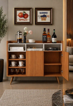 Aparador Elegante 2 puertas Germán color Duna/Blanco TU MESITA