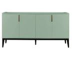 aparador moderno olivo 4 puertas color agave, medidas del mueble