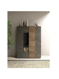 Vitrina Moderna TU MESITA Artik color Gris oscuroRoble 2 puertas