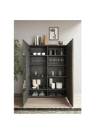 Vitrina Moderna TU MESITA Artik color Gris oscuroRoble 2 puertas