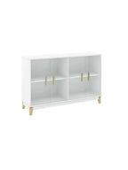 VITRINA BAJA TU MESITA LUCERO COLOR BLANCO 4 PUERTAS