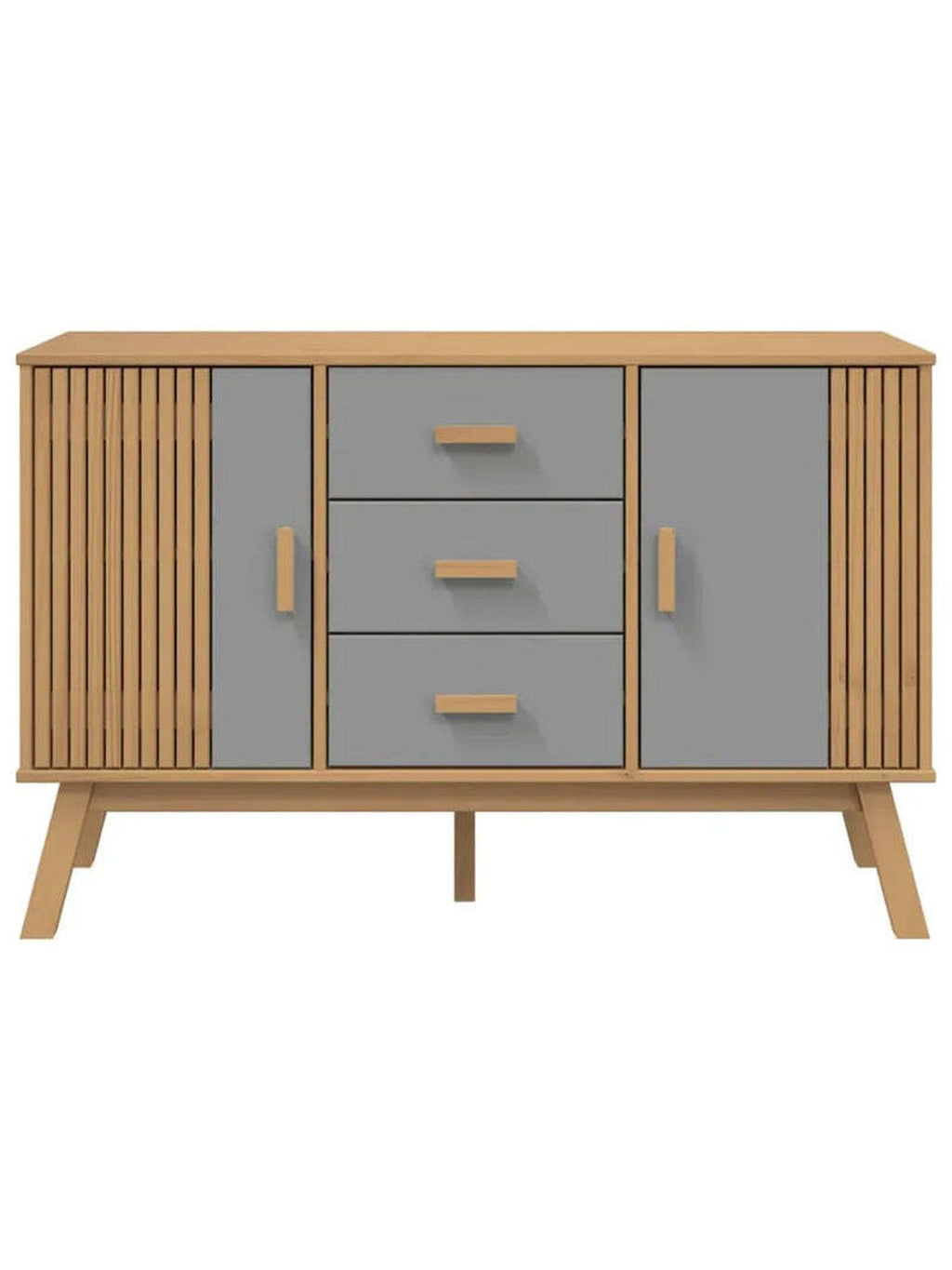 Aparador Moderno Hilary color Haya/Gris TU MESITA 2 puertas 3 cajones