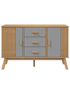 Aparador Moderno Hilary color Haya/Gris TU MESITA 2 puertas 3 cajones