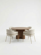 Juego de Comedor Elegante Arizona 4 sillas Bick Base enchapada MDF TU MESITA