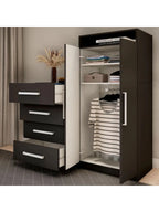 Cómoda con Armario Cinamon Negro TU MESITA 4 cajones 2 puertas