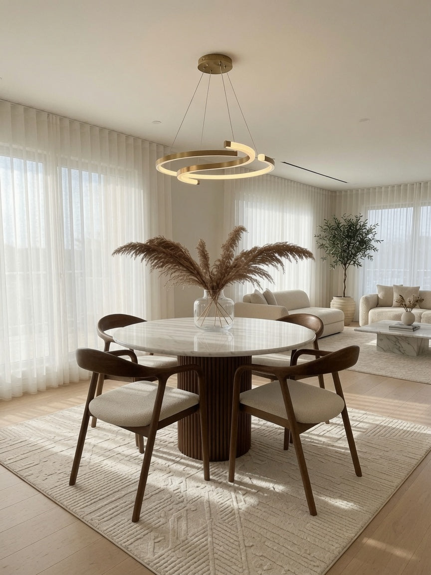 Juego de Comedor Elegante Aurelia con Piedra Sinterizada 4 Sillas TU MESITA