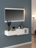 Recibidor Flotante Aura con Espejo color Blanco TU MESITA