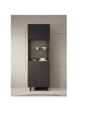 Vitrina Moderna TU MESITA Bastian color Negro 2 puertas