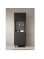 Vitrina Moderna TU MESITA Bastian color Negro 2 puertas