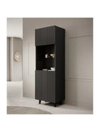 Vitrina Moderna TU MESITA Bastian color Negro 2 puertas